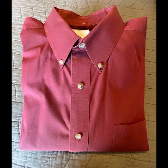 3/$15 Men’s Wrangler Riata XL 17.5, 36-37. Maroon button down Western shirt NICE - Picture 2 of 8